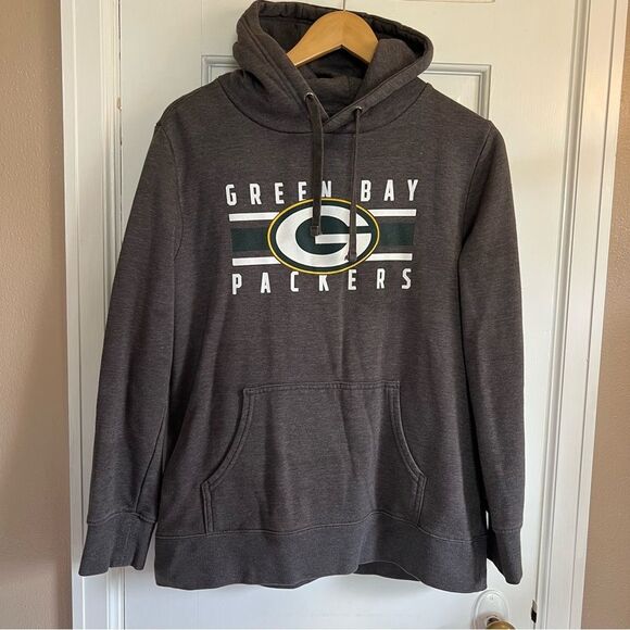 NFL Fanatics Gray Green Bay Packers Hoodie - Picture 1 of 6